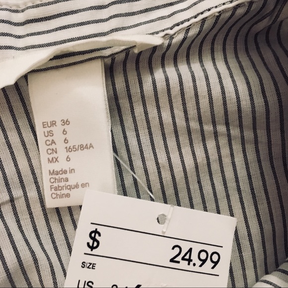 ❌ SOLD ❌ H&M | striped sleeveless shirt dress - Picture 3 of 7